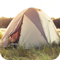 Tent in a field